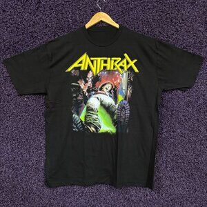 Anthrax Spreading the Disease Thrash Metal Band T-Shirt XL